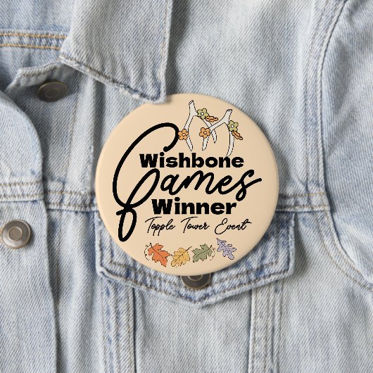 Freundesdankfest-Wishbone-Spiele-Gewinner-Button Button (Beispiel)