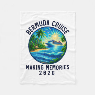 Freundesgruppe Bermuda-Kreuzfahrt 2026 passende Fa Fleecedecke