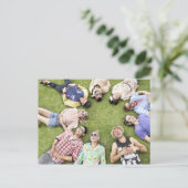 Freundeskreis, Gras, Glück, Lächeln, Postkarte (Stehend Vorderseite)