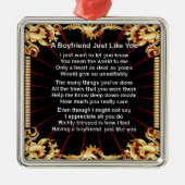 Freundgedicht - schwarzer Entwurf Silbernes Ornament (Vorne)