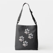 Freundhund funkelt Silberpfanne Tragetaschen Mit Langen Trägern (Rückseite)