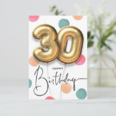 Freundin 30. Geburtstagskarte Einladung (Stehend Vorderseite)