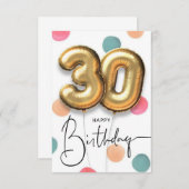 Freundin 30. Geburtstagskarte Einladung (Vorne/Hinten)