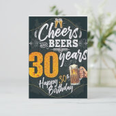 Freundin 30. Geburtstagskarte Einladung (Stehend Vorderseite)