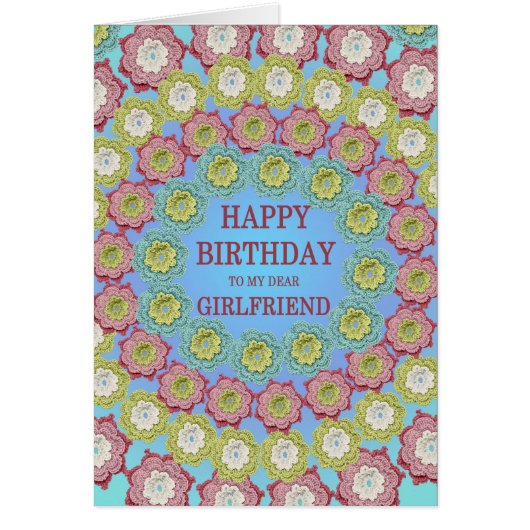 Freundin Birthday Crochet Blume (Vorne)