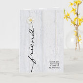 Freundin Blume auf Holz danke Karte (Gelbe Blume)