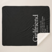 Freundin definiert Schwarz und Weiß der Moderne Sherpadecke (Vorderseite (Horizontal))