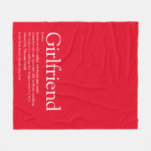 Freundin Definition Cool Lustig Rot Fleecedecke (Vorderseite (Horizontal))