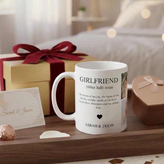 Freundin Definition Foto-Collage Kaffeetasse