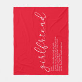 Freundin Definition Skript Liebe Herz Rot Fleecedecke (Vorderseite)