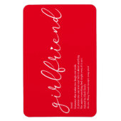 Freundin Definition Skript Liebe Herz Rot Magnet (Vertikal)