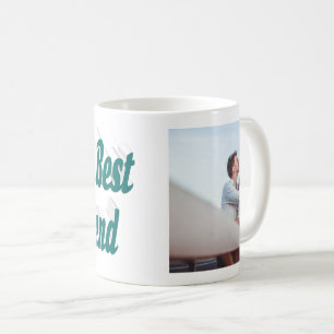 Freundin Foto grüne Typografie Kaffeetasse