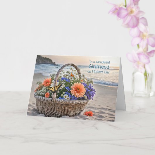 Freundin Frohen Muttertag Blumen Strand Karte (Orchidee)