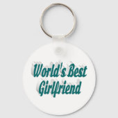 Freundin grüne Typografie Schlüsselanhänger (Vorderseite)