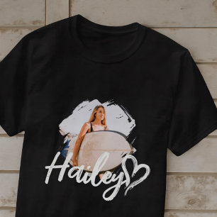 Freundin Grunge Einfach Modern Herz Kühles Foto T-Shirt