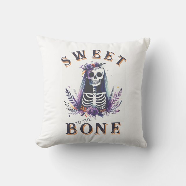 Freundin Halloween Sweet to Bone Kissen (Vorderseite)