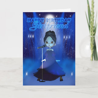 Freundin Happy Birthday Singing Deva Niedlich Card Karte