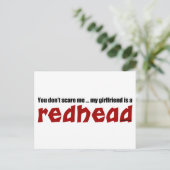 Freundin ist Redhead Postkarte (Stehend Vorderseite)