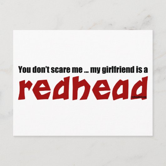 Freundin ist Redhead Postkarte (Vorderseite)