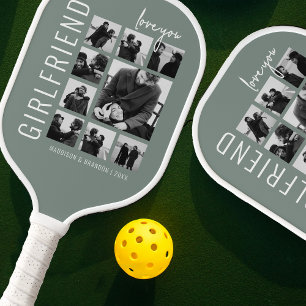 Freundin Liebe dich Fotocollage Pickleball Schläger