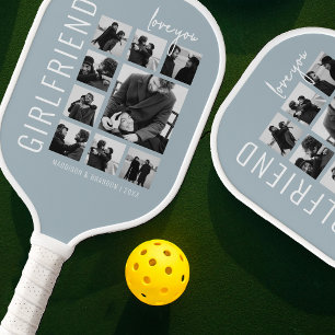 Freundin Liebe dich Fotocollage Pickleball Schläger