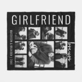 Freundin | Liebe | FotoCollage Fleecedecke (Vorderseite (Horizontal))