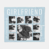 Freundin | Liebe | FotoCollage Fleecedecke (Vorderseite (Horizontal))