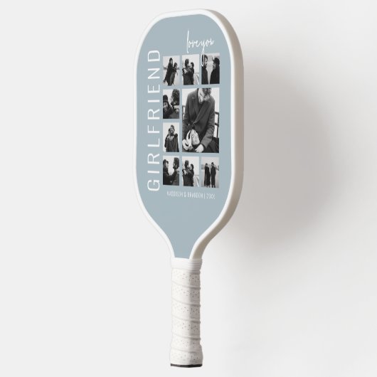 Freundin | Liebe | FotoCollage Pickleball Schläger (Links)