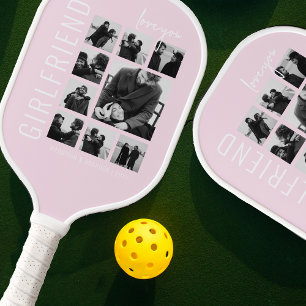 Freundin Liebst du Fotocollage Pickleball Schläger