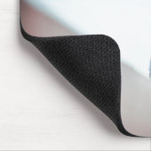 Freundin mit blauem Typografie-Foto Mousepad (Ecke)