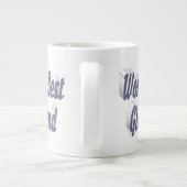 Freundin mit grauer Halbtypografie Jumbo-Tasse (Rückseite)