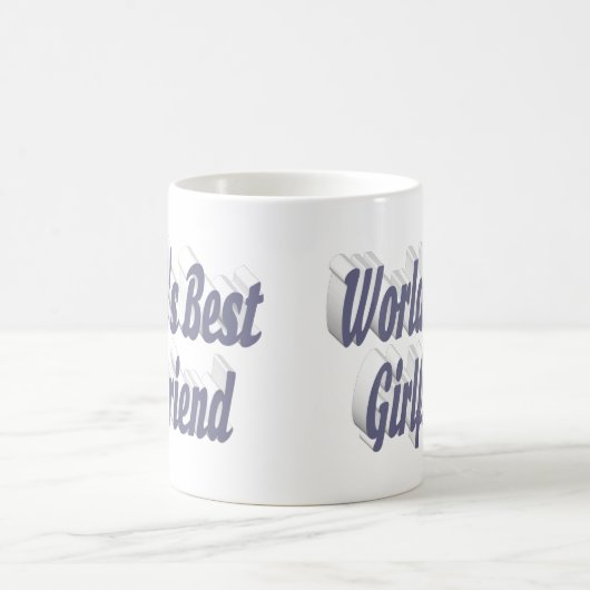 Freundin mit grauer Halbtypografie Kaffeetasse (Mittel)