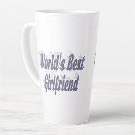 Freundin mit grauer Typografie Milchtasse