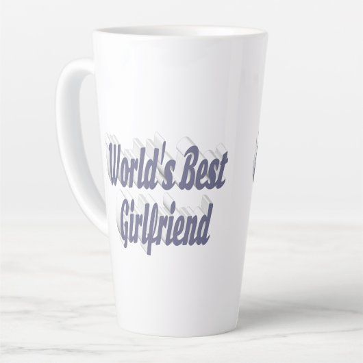 Freundin mit grauer Typografie Milchtasse (Linke Ecke)