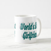 Freundin mit grüner Halbtypografie Kaffeetasse (VorderseiteRechts)