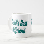 Freundin mit grüner Halbtypografie Kaffeetasse (Vorderseite Links)