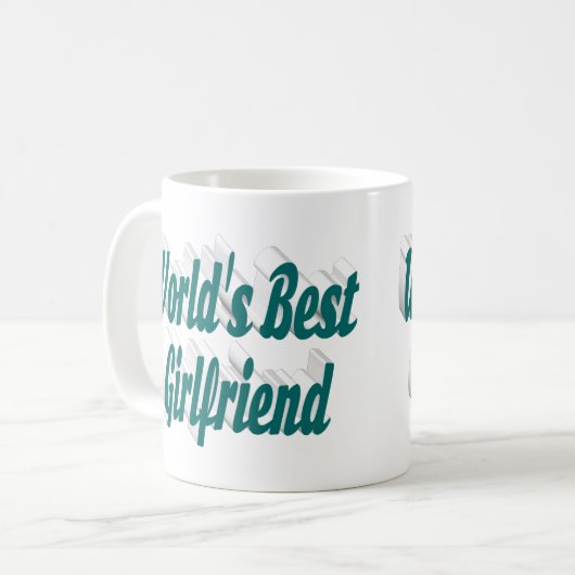Freundin mit grüner Halbtypografie Kaffeetasse (Vorderseite Links)