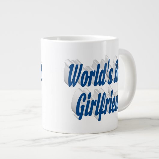 Freundin mit Halbtypografie Jumbo-Tasse (Vorderseite Rechts)