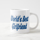 Freundin mit Halbtypografie Jumbo-Tasse (Rechts)