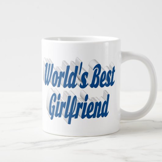 Freundin mit Halbtypografie Jumbo-Tasse (Rechts)