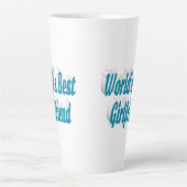 Freundin mit himmelblauer Typografie Milchtasse (Vorderseite)