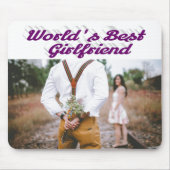 Freundin mit lila Foto Mousepad (Vorne)