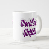 Freundin mit lila Halbtypografie Jumbo-Tasse (Vorderseite Rechts)