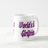 Freundin mit lila Halbtypografie Kaffeetasse (VorderseiteRechts)