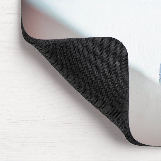 Freundin mit lila typografischem Foto Mousepad (Ecke)