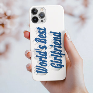 Freundin mit Meerblauer Typografie Case-Mate iPhone Hülle