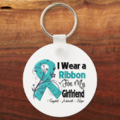 Freundin - Ovarialkarzinom Schlüsselanhänger (Vorderseite)