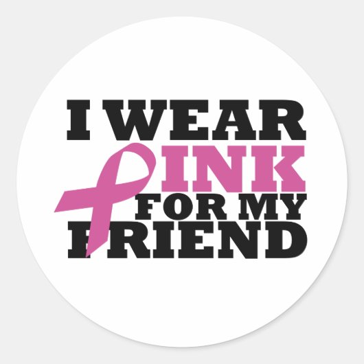 Freundin Runder Aufkleber (Vorderseite)