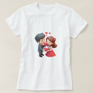 Freundin süße Liebe Superheld T-Shirt