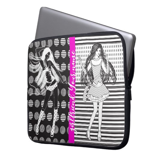 Freundin Tänzerin Laptopschutzhülle (Vorderseite Links)